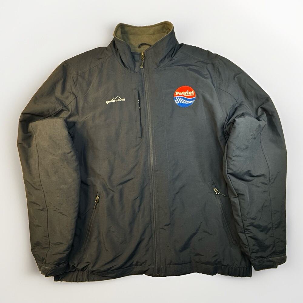 Eddie Bauer Patriot Gasoline Jacket 2XL Fleece Lined Navy EB520 Workwear 2682
